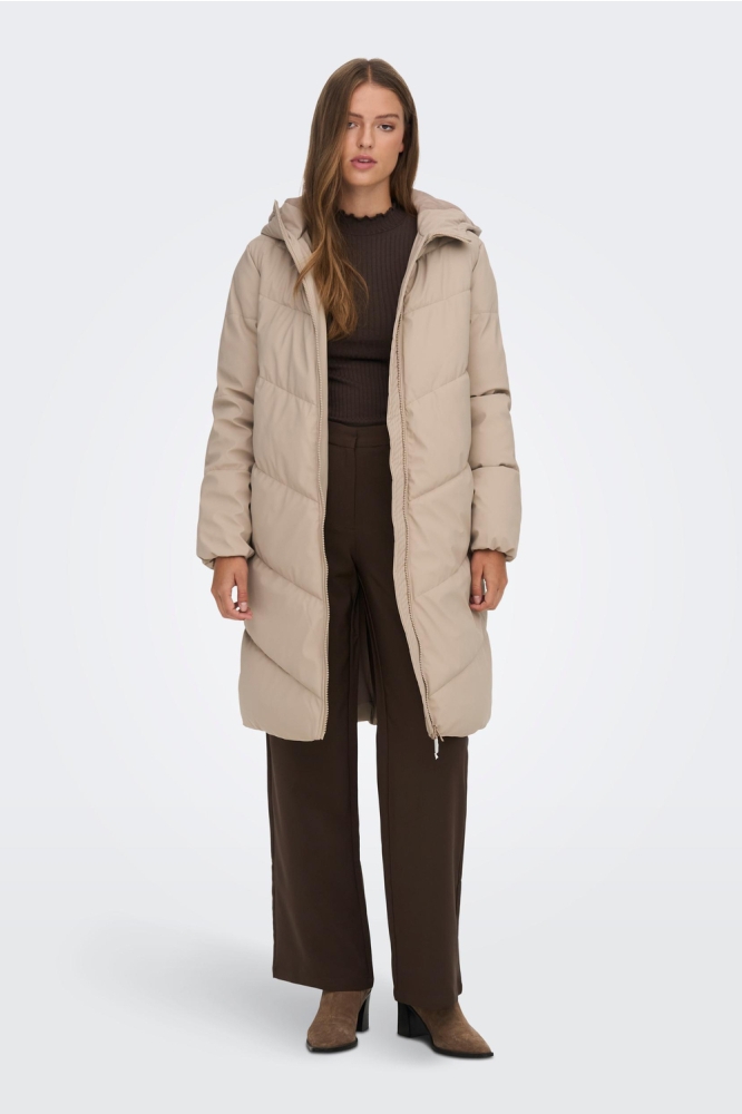 JDYULRIKKA WATER REP PUFFA OTW NOOS 15217556 SIMPLY TAUPE